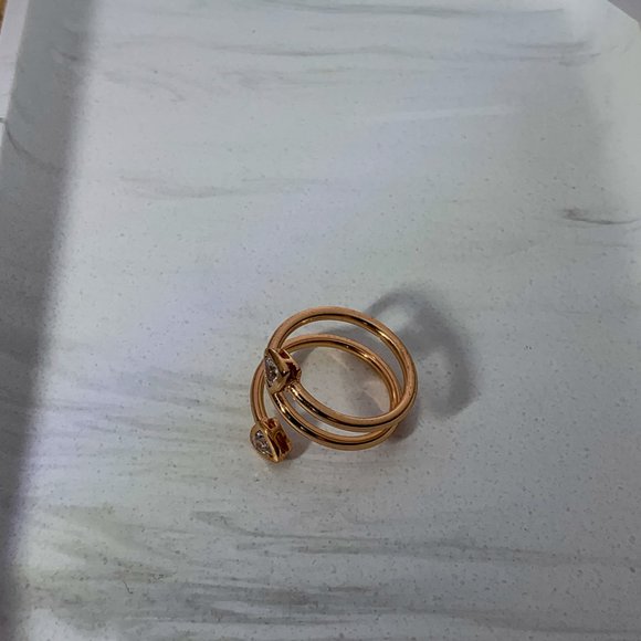 18k Rose Gold over sterling silver cubic zirconia - Picture 3 of 4